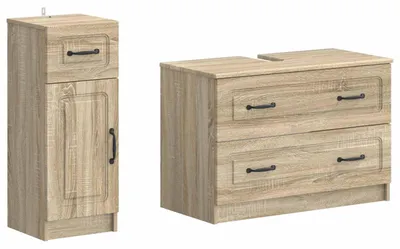 Immagine prodotto di vidaXL Set di due mobili da bagno UTRECHT, finitura rovere Sonoma