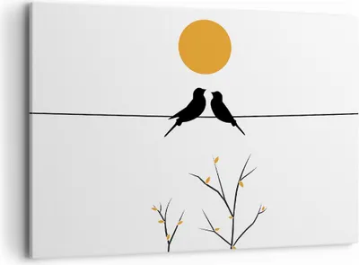 Produktbild von Bild auf Leinwand - Leinwandbild - Einteilig - Bild Vögel Sonne - 100x70cm - Wand Bild - Wanddeko - Wandbilder - Leinwanddruck - Bilder - Wanddekoration - Leinwand bilder - Wandbild - AA100x70-4772
