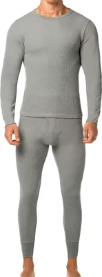 Produktbild von Herren Set Thermounterhose Thermo lange Unterhose SET Unterhemd Unterwäsche Grau M