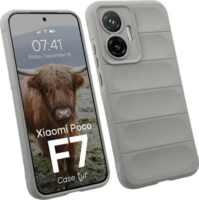 Produktbild von Robuste Handyhülle für Xiaomi POCO F7, Bizon Case Tur, Hellgrau