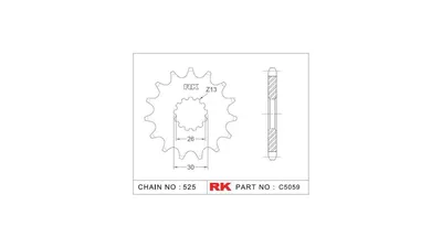 Produktbild von Rk-Ritzel 525 17z Standard