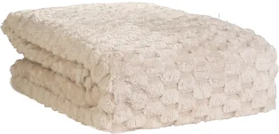 Produktbild von Wohndecke - Creme - Polyester - 150 x 200 cm - Bubbleoptik