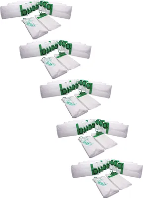 Produktbild von vhbw 50x Staubbeutel Ersatz für Vorwerk FP140/150 für Staubsauger - 29,5cm x 13cm Grün Weiß