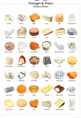 Produktbild von Käse Kunstdruck Bild - Käse Aus Frankreich (120 x 80 cm)