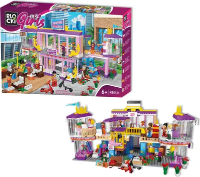 Produktbild von BLOCKI MyGirls Mädchen Einkaufszentrum Bausatz Spielzeug 713 Teile