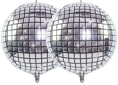 Obrázok produktu pre Balón v tvare disko gule – disko balón – party dekorácia – 40 cm – 2 ks – vtipný balón – disko dekorácia – CHPN