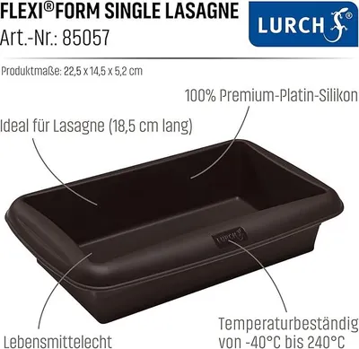 Produktbild von Silikonform, rechteckig, 22,5 x 14,5 x 5 cm, braun FlexiForm / Lurch