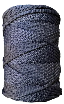 Produktbild von Zaplatani Polyester Flachseil Dunkelgrau 5mm 100m
