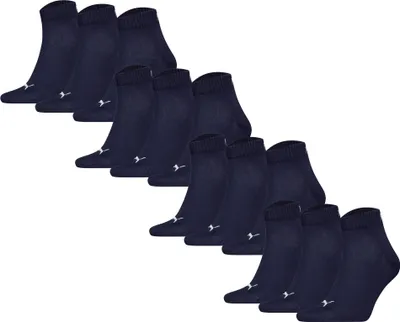 Produktbild von PUMA Uni Quartersocken, 12er Pack - Quarter Plain 12P, Logo, einfarbig Blau 39-42