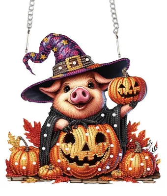 Produktbild von Diamond Painting Halloween Türkranz 22x24cm DIY Bastelset für Erwachsene Wand Fenster