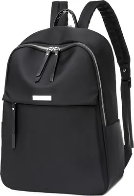 Produktbild von OKWISH Damen-Laptop-Rucksack mit separatem Laptopfach, wasserdichter Computer-Rucksack, passend für 12-Zoll-Laptops, ideal für Reisen, Arbeit und Universität Schwarz