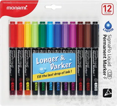 Produktbild von Marker Permanentny Sigmaflo F 128 12 col. Monami (2080135703)