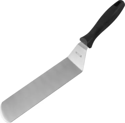 Obrázek produktu pro FMprofessional obracečka na maso CHEF, kvalitní obracečka na maso s funkční částí z nerezové oceli, robustní obracečka na obracení smažených pokrmů (barva: černá/stříbrná), množství 1 ks