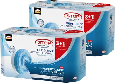 Produktbild von Pattex AERO 360° Luftentfeuchter Nachfüller Tabs Neutral 2er-Set 4er-Pack