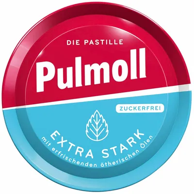 Produktbild von Open Food Pulmoll Extra Stark Zuckerfrei - Pulmoll - 50g, Palmöl, Vitamin C, 50 g, D, e420, e953, e960, e965, e965ii, Vitamin C, Sorbit, Steviolglycoside; Aromen, Menthol Kann Bei Übermäßigem Verzehr Abführend...