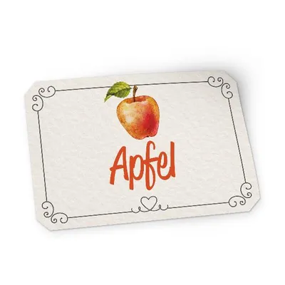 Produktbild von itenga 50 x Marmeladen Etikett Apfel 4,5x3cm Landhausstil
