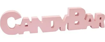Produktbild von Holzschriftzug Candy Bar Rosa 27 cm - Einheitsgröße