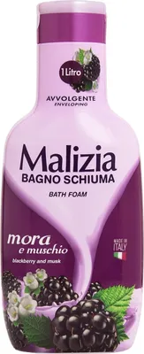 Obrázek produktu pro Malizia Zábalová pěna do koupele - ostružina a pižmo 1 litr x2