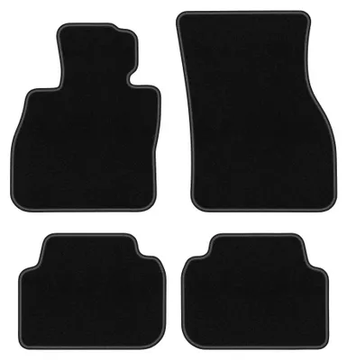 Image de Tapis de sol en moquette pour Mini Clubman F-54 2015- (à hayon) – jeu 4 pièces, noirs, sur mesure – Wielganizator BASIC