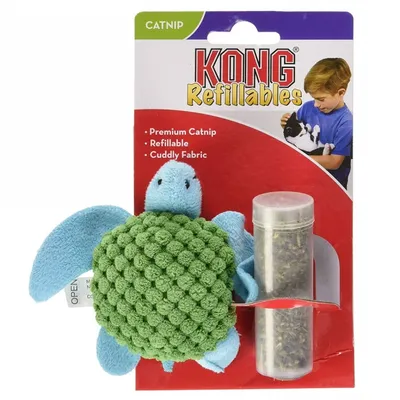 Image de KONG Cat Tortue d'herbe à chat rechargeable