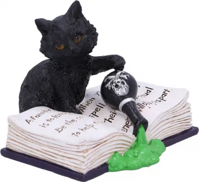 Produktbild von Schwarze Katze mit Giftfläschchen 10,5cm