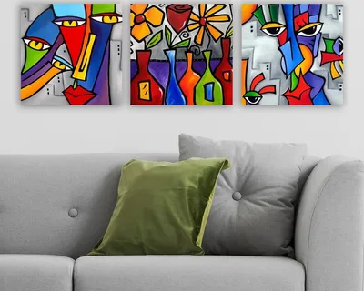 Produktbild von Wallity, DRPRC02- RMY1117, Bunt, Leinwandbilder, 90 x 30 cm, 100% Leinwand