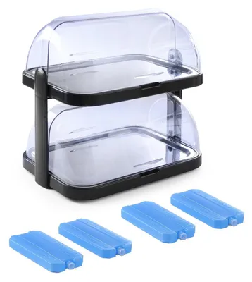 Immagine prodotto di Hendi Rolltop Presenter a 2 livelli trasparente per buffet refrigerati