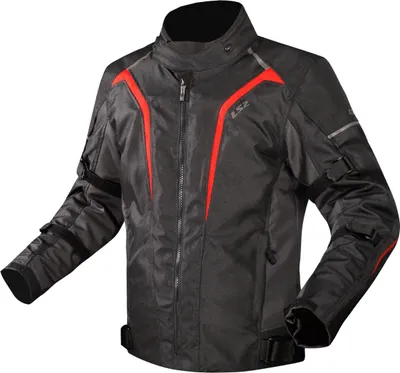 Image de Veste textile imperméable pour moto LS2 Sepang, noir/gris/rouge, L