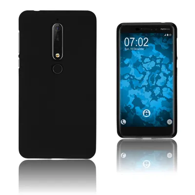 Produktbild von PhoneNatic Case kompatibel mit  Nokia 6.1 (2018) - schwarz Silikon Hülle matt Cover