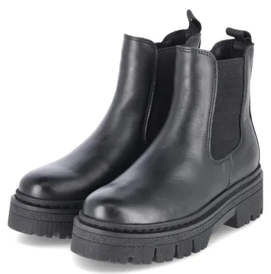 Produktbild von Tamaris Damen Chelsea Boots Schwarz Glattleder Größe: 42