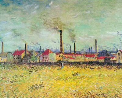 Produktbild von Vincent Van Gogh Kunstdruck Bild - Fabriken, 1887 (40 x 50 cm)