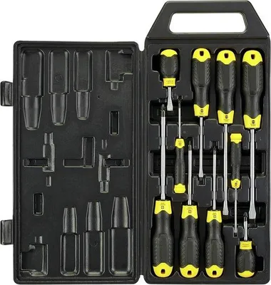 Produktbild von Famanu Schraubendreher-Set 10-teilig, Kreuz- und Schlitzschraubendreher, magnetisch