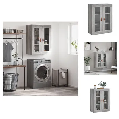Image de vidaXL Armoire murale Gris Sonoma 69,5x34x90 cm - Sideboards