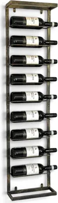 Zdjęcie produktu dla DanDiBo Stojak na wino ścienny metalowy czarny 240403 Stojak na butelki wąski ścienny Stojak na wino Stojak na butelki Uchwyt na wino Uchwyt na butelki