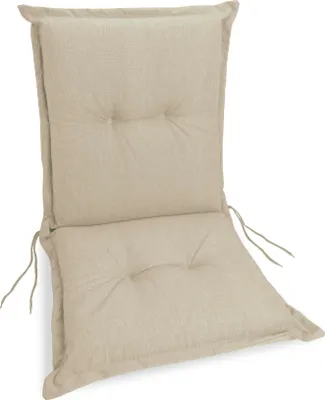 Produktbild von sunnypillow 1 Stück Gartenstuhlauflage Niedriglehner 100 x 50 x 9 cm  Auflage Polsterauflagen UV-Lichtecht Stuhlauflage Stuhlkissen  Cremefarben