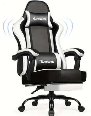 Immagine prodotto di Sedia da gaming – Sedia da gaming ergonomica con poggiapiedi e schienale regolabile fino a 165°