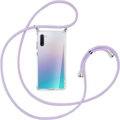 Produktbild von Handykette Backcover-Schutzhülle mit Band (Metall silberfarben) für Samsung Galaxy Note 10 - violett
