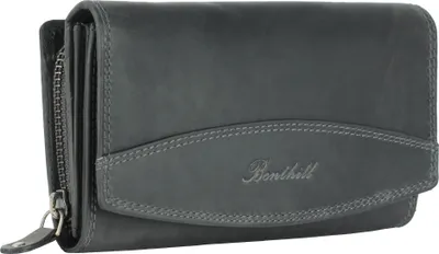 Produktbild von Benthill Damen Geldbörse Leder XXL - Großes Portemonnaie mit RFID Schutz - Echtleder Vintage Damenbörse inkl. Geschenkbox