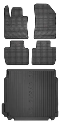 Productafbeelding van Rubberen automatten + kofferbakmat voor Peugeot 508 II 2018-2025 (stationwagen) – 5-delig, zwart, op maat – Wielganizator SolidPRO