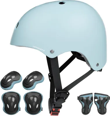 Obrázok produktu pre Detská cyklistická prilba nastaviteľná korčuliarska prilba pre deti od 3 do 13 rokov CE Light blue
