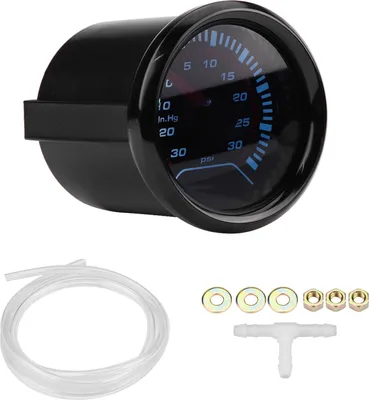 Obrázok produktu pre Turbo manometer, modrý červený Turboch manometer pre auto