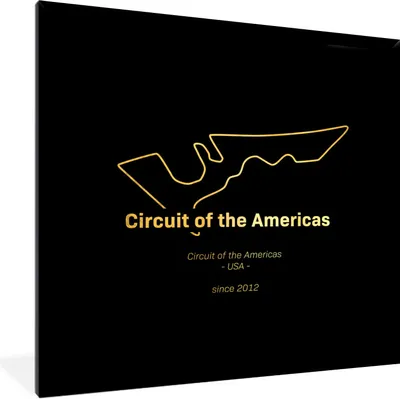 Produktbild von MuchoWow® Gerahmtes Poster Formel 1 - Amerika - Rennstrecke 40x40 cm - Poster mit Schwarzem Bilderrahmen Wandposter Rahmen Foto Bilder - Mit Rahmen - Wanddekoration Schlafzimmer
