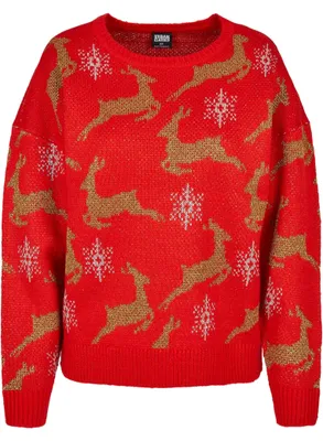 Produktbild von Urban Classics Ladies - Oversized Christmas Sweater - S