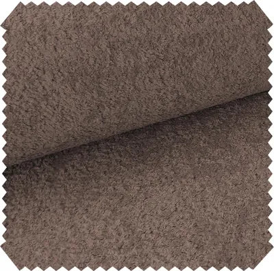 Produktbild von novely® MONIQUE Samtweicher Bouclé-Velours-Stoff, Schwer Entzündbar Meterware 1lfm - Farbe: 26 Braun