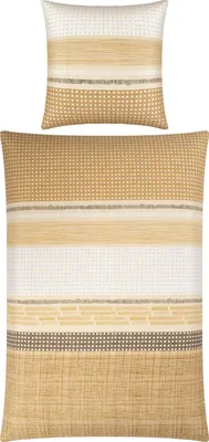 Produktbild von Erwin Müller Bettwäsche beige 1x 155x200 cm + 1x 80x80 cm