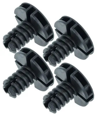 Produktbild von vhbw 4x Stellfuß Ersatz für ZANKER 8996470604712 für Wäschetrockner, Trockner - 3,5 cm Standfuß, Schwarz