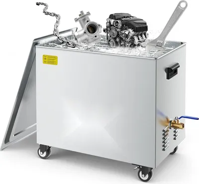 Produktbild von Ultraschallreiniger - 50 L Profi Ultraschallreinigungsgerät für Vergaser & Instrumente - Leistung 840 W - Frequenz 40 kHz - Edelstahlgehäuse - Mit Reinigungskorb - Mit Rollen