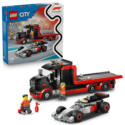 Image de LEGO City 60493 Camion F1 avec voiture de course Audi F1 - Jouet pour les enfants de 7 ans et plus - Cadeau