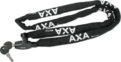 Produktbild von AXA 5011518, Kettenschloss, Schwarz, Stahl, Schlüssel, 1200 mm, 3,5 mm