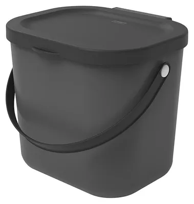 Produktbild von Rotho Mülltrennsystem 6L Albula - Biomülleimer 23,5 x 20,0 x 20,8 cm - Mülleimer mit Deckel - Abfalleimer aus Kunststoff - Müllbehälter mit Griff